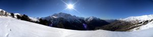 Vue panoramique vallée d'Orcières Hautes-Alpes
